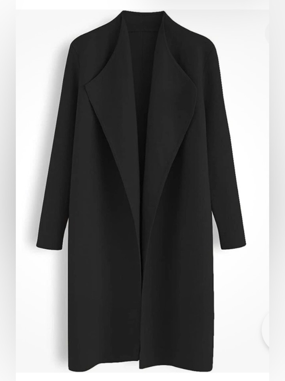 CHICWISH Long Black Cardigan sweaterXL